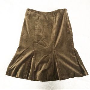 🌹Boden Brown Velvet Skirt